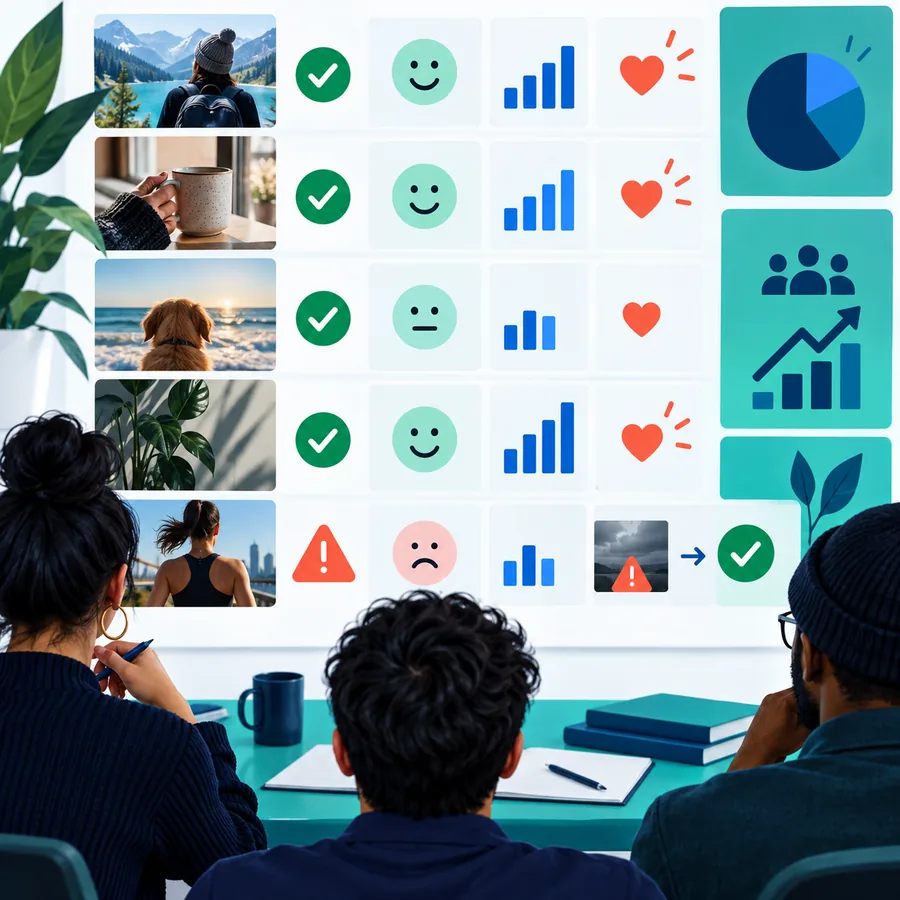 Social publishing screen with a post preview and scheduling controls