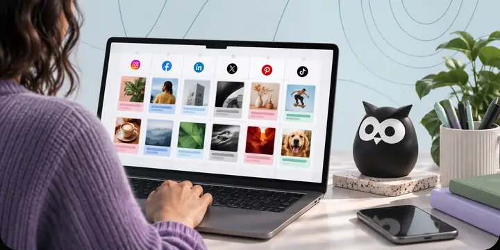 Dashboard für die Planung von Social-Media-Inhalten
