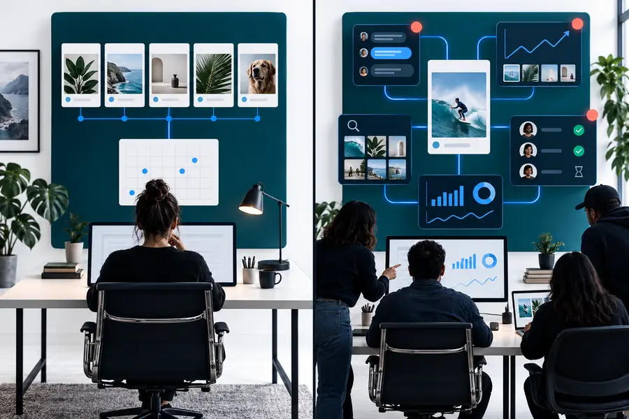 Comparaison des flux de travail sur les réseaux sociaux de hootsuite et Buffer