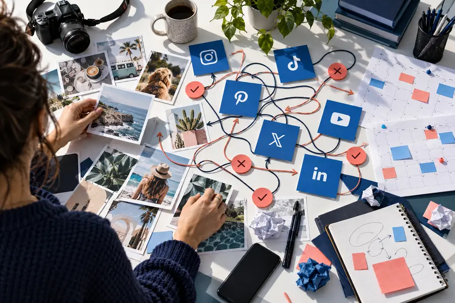 Unstrukturierter Workflow für die Veröffentlichung in sozialen Medien