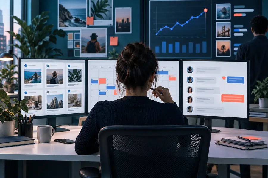 Überblick über die Social-Media-Workflow-Funktionen von Hootsuite